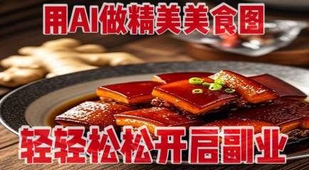 用AI做精美美食图，无需专业设备拍摄，轻轻松松开启副业-润格副业网-每天分享热门副业赚钱项目