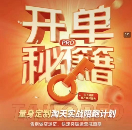 淘宝开单秘籍PRO,量身定制淘天实战陪跑计划,告别做店迷茫、快速突破运营瓶颈期(更新6月)-润格副业网-每天分享热门副业赚钱项目