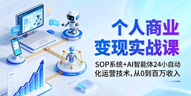 (16111期)个人商业变现实战课:SOP系统+AI智能体24小自动化运营技术,从0到百万收入-润格副业网-每天分享热门副业赚钱项目