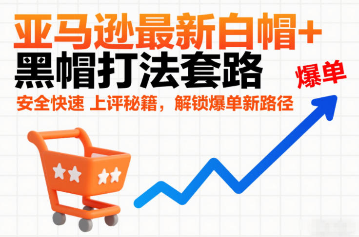 亚马逊最新白帽+黑帽打法套路，安全快速上评秘籍，解锁爆单新路径-润格副业网-每天分享热门副业赚钱项目