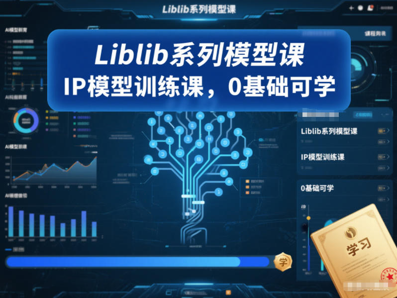 Liblib系列模型课，IP模型训练课，0基础可学-润格副业网-每天分享热门副业赚钱项目