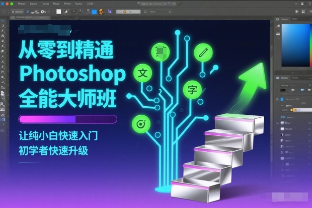 从零到精通Photoshop全能大师班，让纯小白快速入门，初学者快速升级-润格副业网-每天分享热门副业赚钱项目