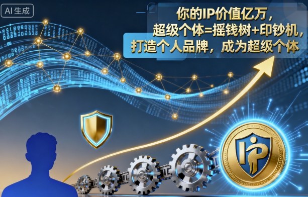 你的IP价值亿万，超级个体=摇钱树+印钞机，打造个人品牌，成为超级个体-润格副业网-每天分享热门副业赚钱项目