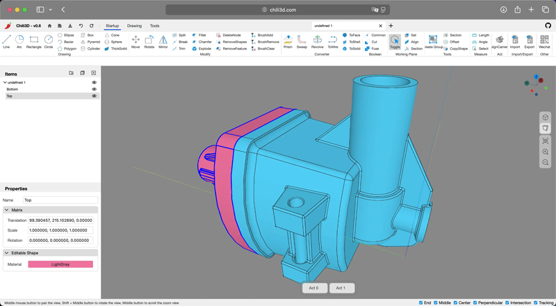Chili3D(开源在线3D CAD建模网页版源码)-润格副业网-每天分享热门副业赚钱项目