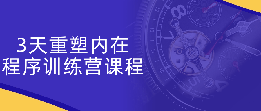3天重塑内在程序训练营课程-润格副业网-每天分享热门副业赚钱项目