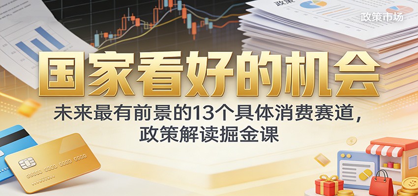 公众号付费文章：国家看好的机会，未来最有前景的13个具体消费赛道，政策解读掘金课-润格副业网-每天分享热门副业赚钱项目