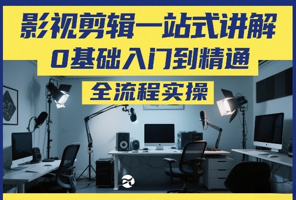 影视剪辑一站式讲解，0基础入门到精通，全流程实操-润格副业网-每天分享热门副业赚钱项目