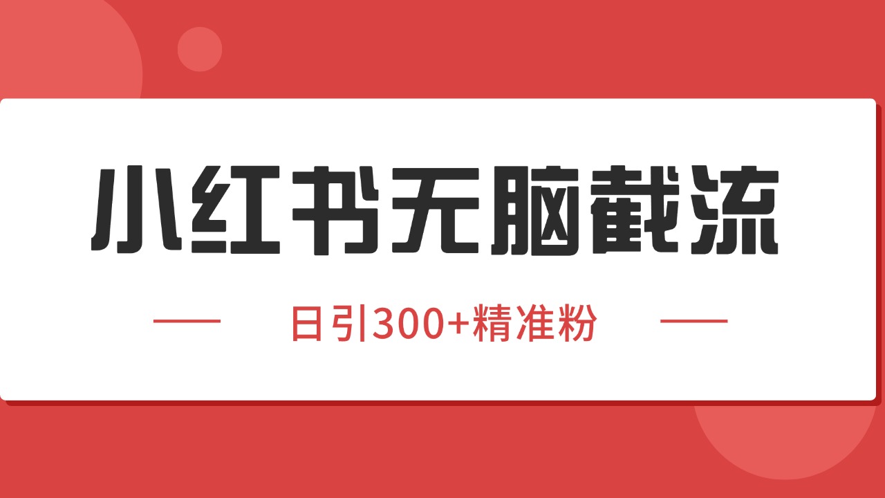 小红书截流同行客源，独家野路子获客玩法 日引200+暴力获客-润格副业网-每天分享热门副业赚钱项目
