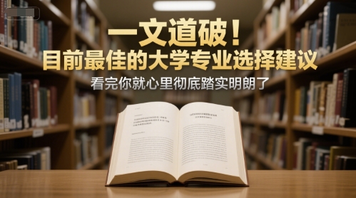 付费文章:一文道破!目前最佳的大学专业选择建议,看完你就心里彻底踏实明朗了-润格副业网-每天分享热门副业赚钱项目