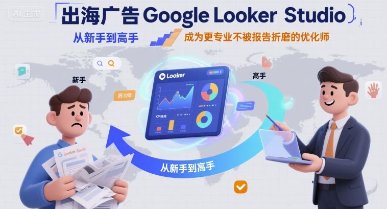 出海广告Google Looker Studio从新手到高手，成为更专业不被报告折磨的优化师-润格副业网-每天分享热门副业赚钱项目