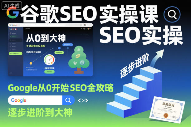 谷歌SEO实操课，Google从0开始SEO全攻略，逐步进阶到大神(更新26年)-润格副业网-每天分享热门副业赚钱项目