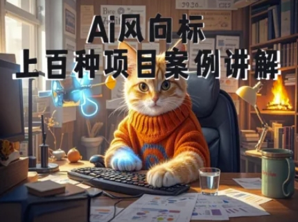 Ai风向标-附100种项目案例玩法-0基础小白到大神ai视频商业应用教学-润格副业网-每天分享热门副业赚钱项目