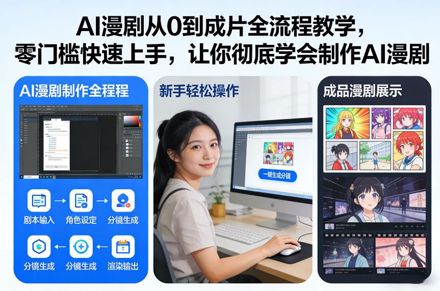 AI漫剧从0到成片全流程教学，零门槛快速上手，让你彻底学会制作AI漫剧【保姆级教程】-润格副业网-每天分享热门副业赚钱项目