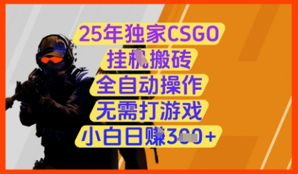 25年独家CSGO挂G搬砖，全自动操作，无需打游戏，小白日入3张+【揭秘】-润格副业网-每天分享热门副业赚钱项目