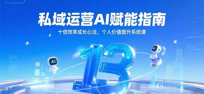 私域运营AI赋能指南，十倍效率成长心法，个人价值提升系统课-润格副业网-每天分享热门副业赚钱项目