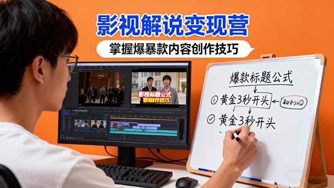 (16348期)影视解说变现营:通过30+实战案例爆款内容创作技巧,掌握影视解说盈利密码-润格副业网-每天分享热门副业赚钱项目