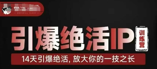 引爆绝活IP训练营，14天引爆绝活，放大你的一技之长-润格副业网-每天分享热门副业赚钱项目