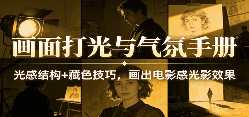 画面打光与气氛手册：光感结构+藏色技巧，画出电影感光影效果-润格副业网-每天分享热门副业赚钱项目