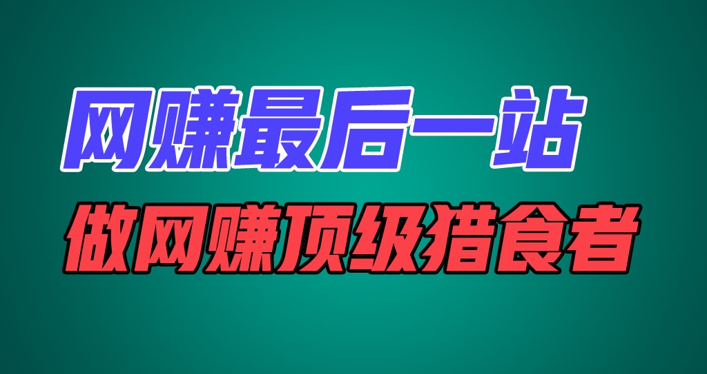 网赚最后一站，卖项目，做网赚顶级猎食者-润格副业网-每天分享热门副业赚钱项目