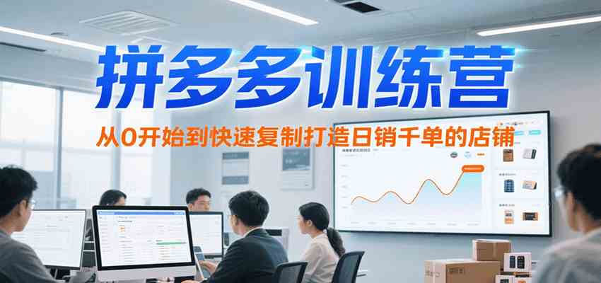 拼多多训练营，从0开始到快速复制打造日销千单的店铺（更新7月）-润格副业网-每天分享热门副业赚钱项目