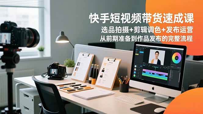 （16752期）快手短视频带货速成课，选品拍摄+剪辑调色+发布运营，从前期准备到作品发布的完整流程-润格副业网-每天分享热门副业赚钱项目