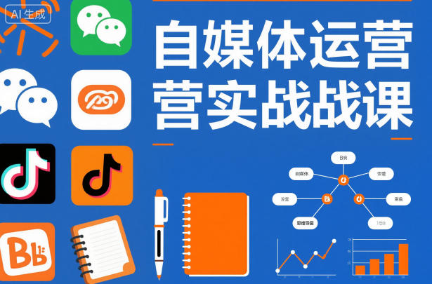 自媒体运营实战课，掌握一套系统的自媒体运营底层方法论，成为优秀的内容创作者-润格副业网-每天分享热门副业赚钱项目