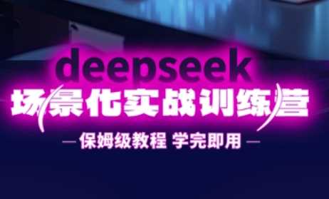 DeepSeek场景化实战训练营，保姆级教程，学完即用，手把手教你用DeepSeek提升效率-润格副业网-每天分享热门副业赚钱项目