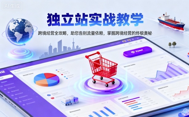独立站实战教学，跨境经营全攻略，助您告别流量依赖，掌握跨境经营的终极奥-润格副业网-每天分享热门副业赚钱项目