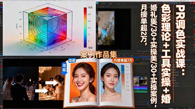 （16336期）PR调色实战课：色彩理论+工具实操+婚礼医美/30+实操案例，月接单超2万-润格副业网-每天分享热门副业赚钱项目