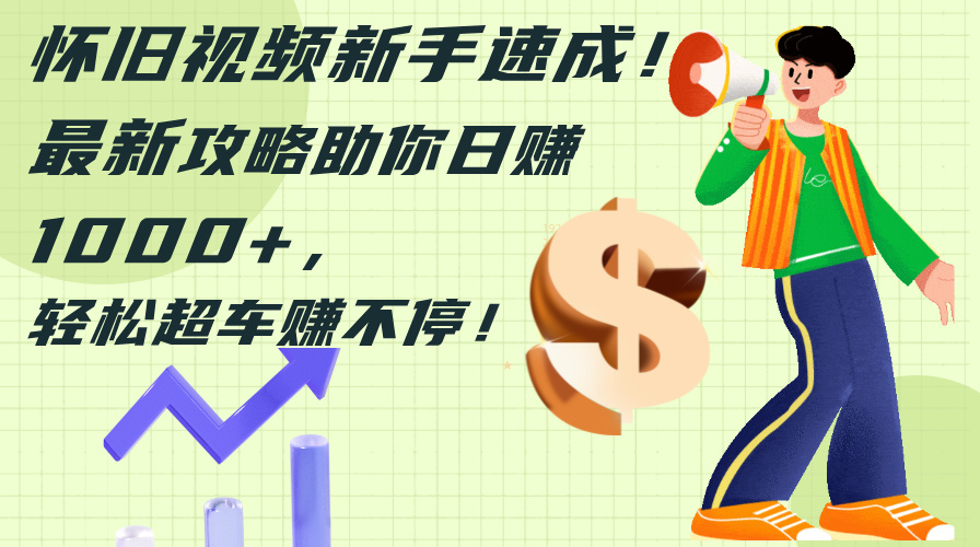 （12250期）怀旧视频新手速成！最新攻略助你日赚1000+，轻松超车赚不停-润格副业网-每天分享热门副业赚钱项目
