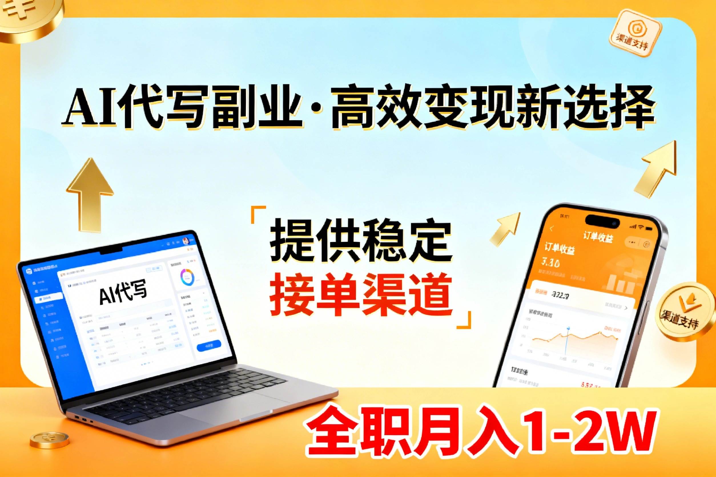 (17446期)AI代写副业,高效变现,提供渠道,永不失业副业兼职 全职月入1-2W【SOP手册】-润格副业网-每天分享热门副业赚钱项目