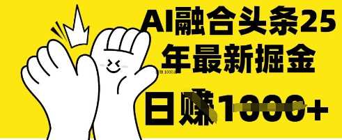 掌握这招:DeepSeek 融合今日头条,一键复制粘贴,日入 1k【揭秘】-润格副业网-每天分享热门副业赚钱项目