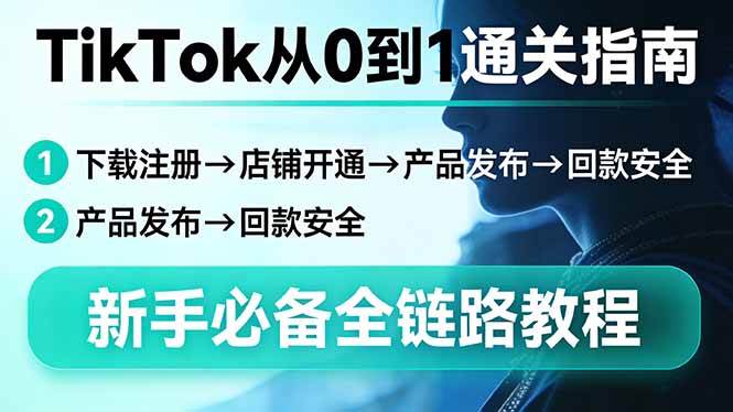 （17691期）TikTok从0到1通关指南：下载注册→店铺开通→产品发布→回款安全，新手必备全链路教程-润格副业网-每天分享热门副业赚钱项目