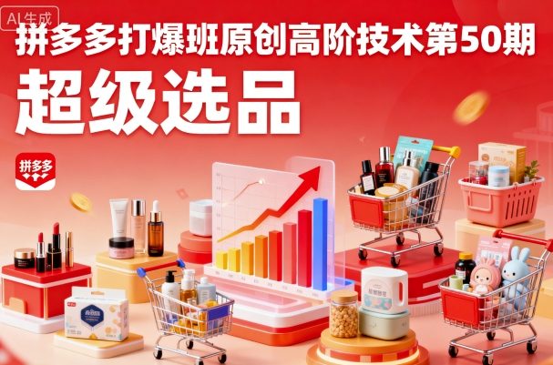 拼多多打爆班原创高阶技术第50期,超级选品-润格副业网-每天分享热门副业赚钱项目
