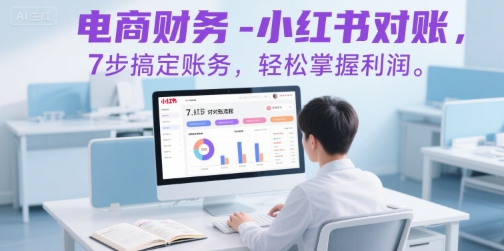 电商财务-小红书对账，7步搞定账务，轻松掌握利润-润格副业网-每天分享热门副业赚钱项目