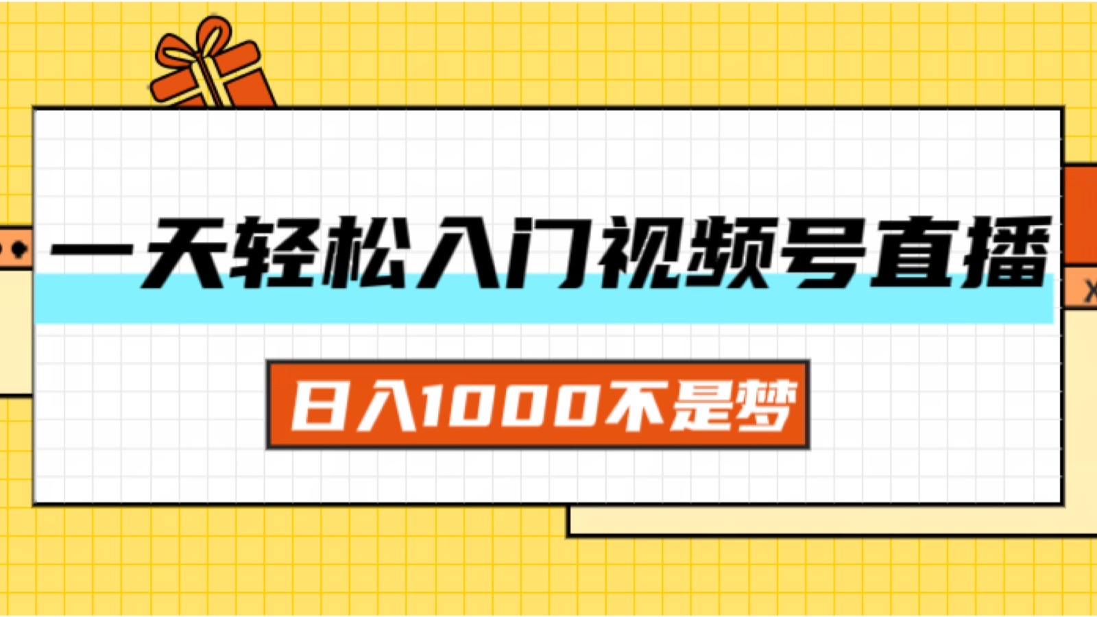 （11906期）一天入门视频号直播带货，日入1000不是梦-润格副业网-每天分享热门副业赚钱项目