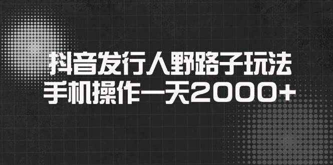 （14068期）抖音发行人野路子玩法，手机操作一天2000+-润格副业网-每天分享热门副业赚钱项目