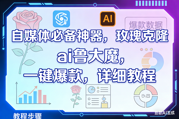 (17861期)玫瑰克隆,ai鲁大魔工具,自媒体必备神器,一键爆款,详细教程。 (17861期)玫瑰克隆,ai鲁大魔工具,自媒体必备神器,一键爆款,详细教程。