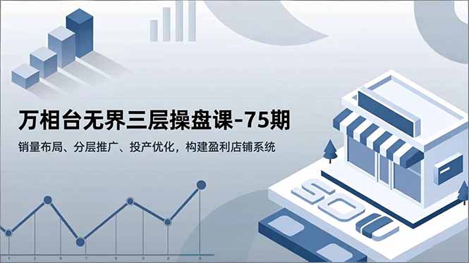 万相台无界三层操盘课-75期，销量布局、分层推广、投产优化，构建盈利店铺系统-润格副业网-每天分享热门副业赚钱项目