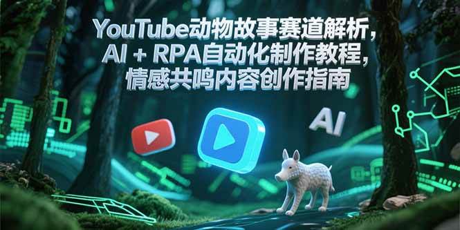 （15174期）YouTube动物故事赛道解析，AI+RPA自动化制作教程，情感共鸣内容创作指南-润格副业网-每天分享热门副业赚钱项目