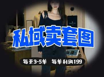 私域卖套图每天3-5单,每单利润99-润格副业网-每天分享热门副业赚钱项目