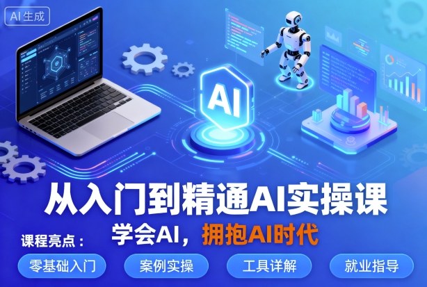 从入门到精通AI实操课,学会AI,拥抱AI时代-润格副业网-每天分享热门副业赚钱项目