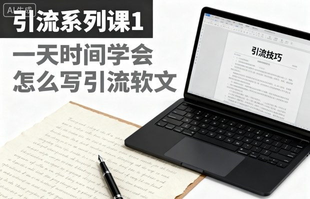引流系列课1，一天时间学会怎么写引流软文-润格副业网-每天分享热门副业赚钱项目