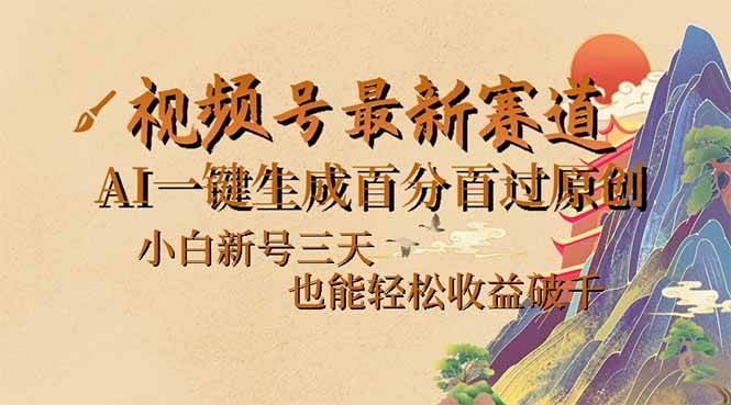 (14363期)视频号最新爆火赛道,AI一键生成百分百过原创,小白新号三天,也能轻松…-润格副业网-每天分享热门副业赚钱项目