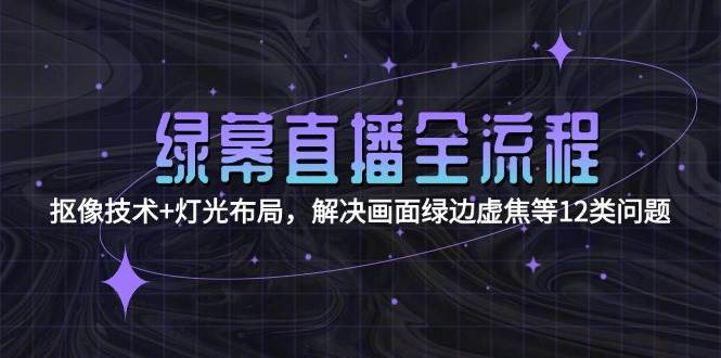 绿幕直播全流程：抠像技术+灯光布局，解决画面绿边虚焦等12类问题-润格副业网-每天分享热门副业赚钱项目
