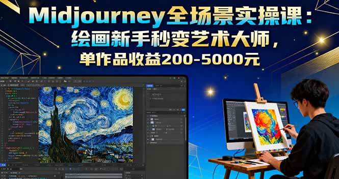 (16125期)Midjourney全场景实操课:绘画新手秒变艺术大师,单作品收益200-5000元-润格副业网-每天分享热门副业赚钱项目