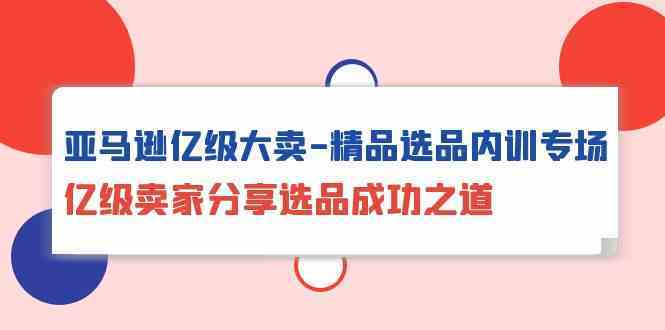 亚马逊亿级大卖精品选品内训专场，亿级卖家分享选品成功之道-润格副业网-每天分享热门副业赚钱项目