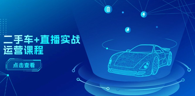 (11166期)二手车+直播实战运营课程:直播推荐/短视频推荐/千川投放/直播全流程-润格副业网-每天分享热门副业赚钱项目