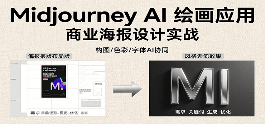 Midjourney AI绘画应用，关键词指令解析、漫画头像制作、海报设计、3D人物生成等-润格副业网-每天分享热门副业赚钱项目