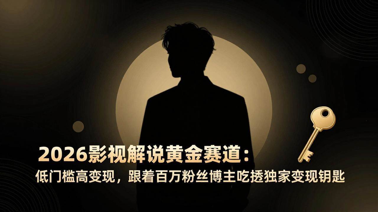 （17721期）2026影视解说黄金赛道：低门槛高变现，跟着百万粉丝博主吃透独家变现钥匙-润格副业网-每天分享热门副业赚钱项目